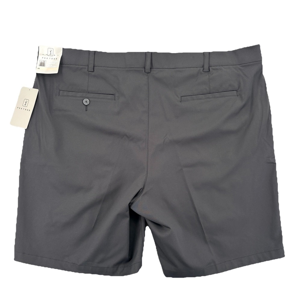 NWT PGA Tour Golf Shorts Men 42 Golf Black Active Gripper Moisture Wicking - Picture 2 of 7